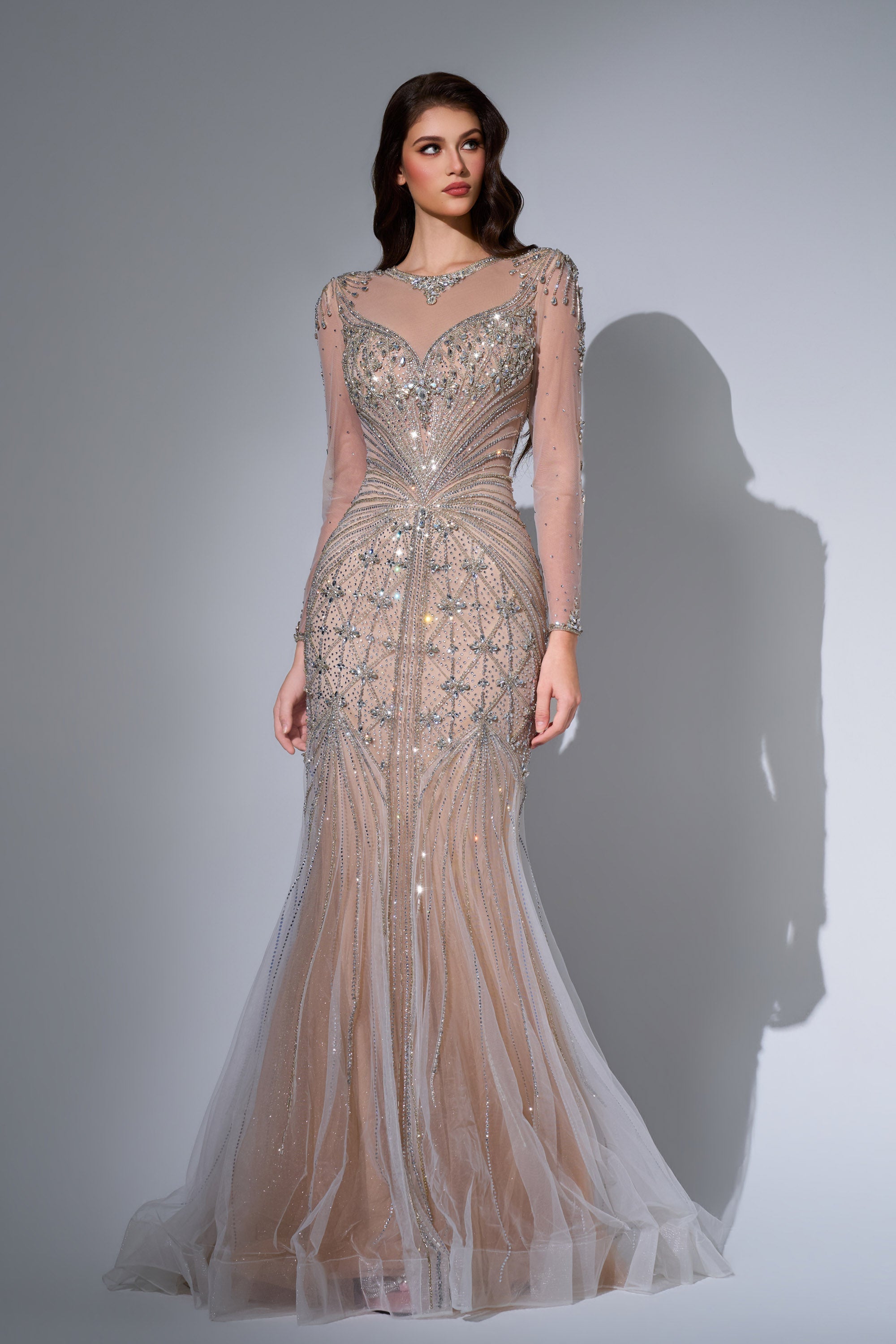 Jewel Floor-Length Sequin Formal Mermaid Luscious Delia LD11592  Pre Order