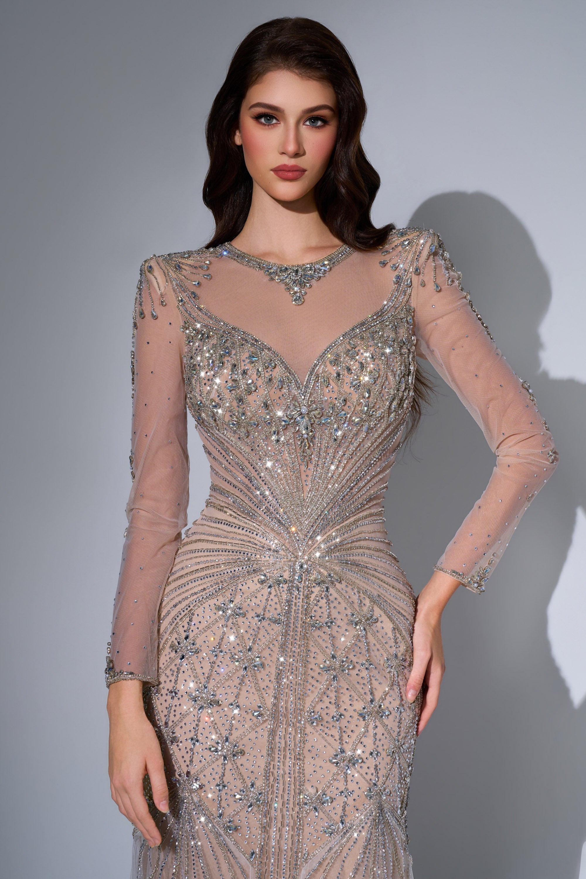 Jewel Floor-Length Sequin Formal Mermaid Luscious Delia LD11592  Pre Order