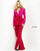 Pant Suit Long Two Piece Formal Pant Suit Red/Fuchsia
