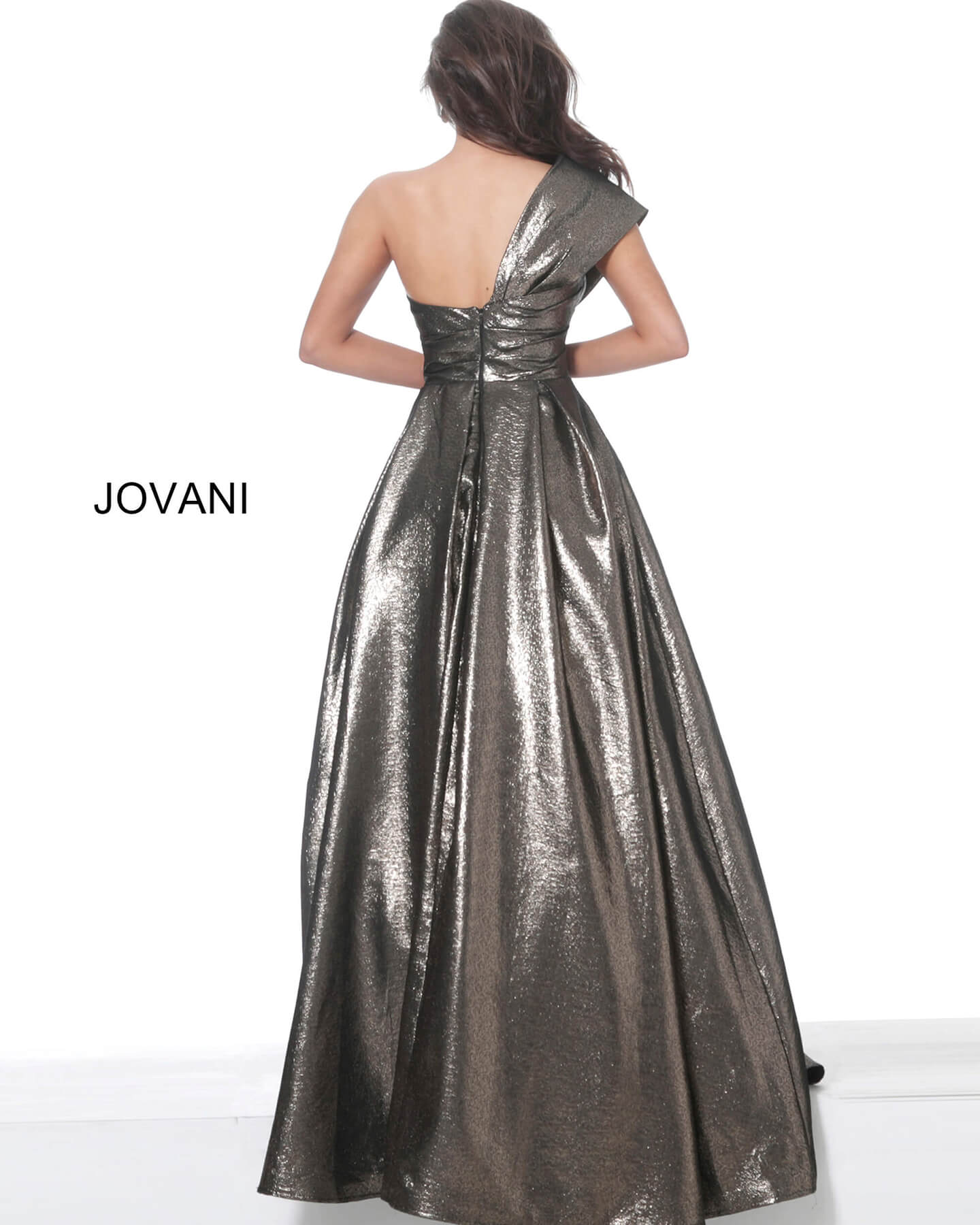 Formal Dresses Long Formal Metallic Ball Gown Prom Dress Jovani JVN04170 Bronze