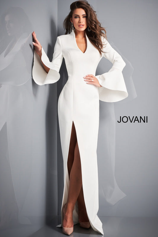 Formal Dresses Long Evening Formal Slit Dress WHITE