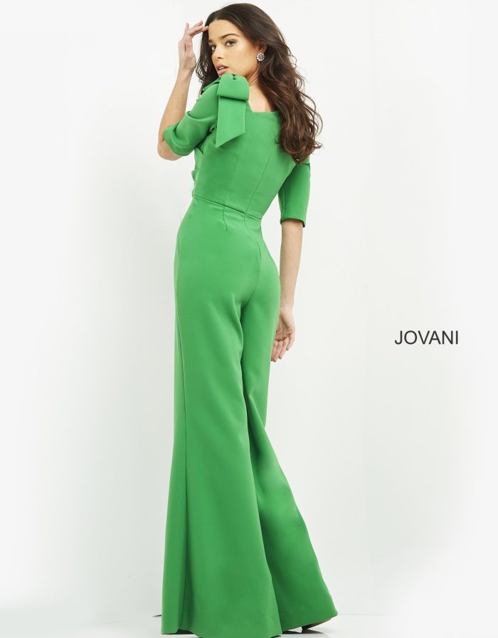 Jovani 04284 High Low Neckline Long Formal Jumpsuit