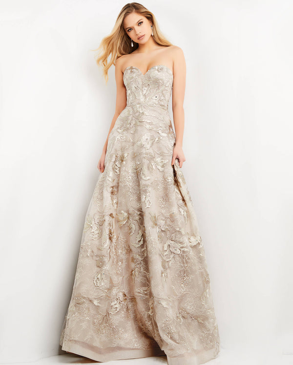 Jovani 04441 Floral Long Formal Prom Dress