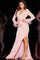 Prom Dresses Long Ruched Slit Formal Prom Dress  BLUSH
