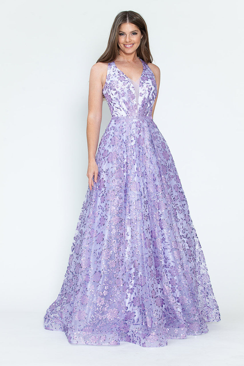 Prom Dresses Long Formal Prom Sequin A Line Dress Lenovia 8240 Lilac