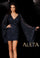 Cocktail Dresses Long Sleeve Homecoming Cocktail Short Sequin Dress Navy