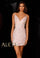 Cocktail Dresses Floral Sequin Cocktail Short Homecoming Dress Blush