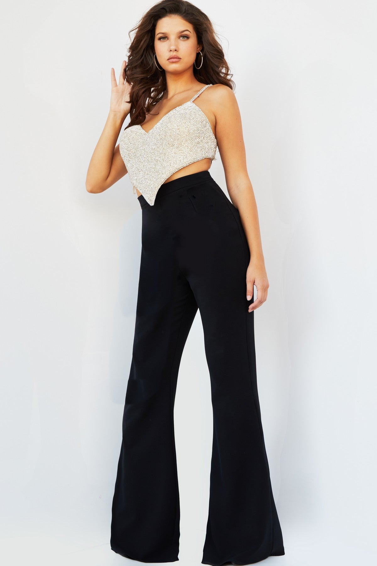 European And American New Women'S Wear Jumpsuit Ebay Quick Sell Sexy Deep V7 Split Sleeve Jumpsuit main image 0