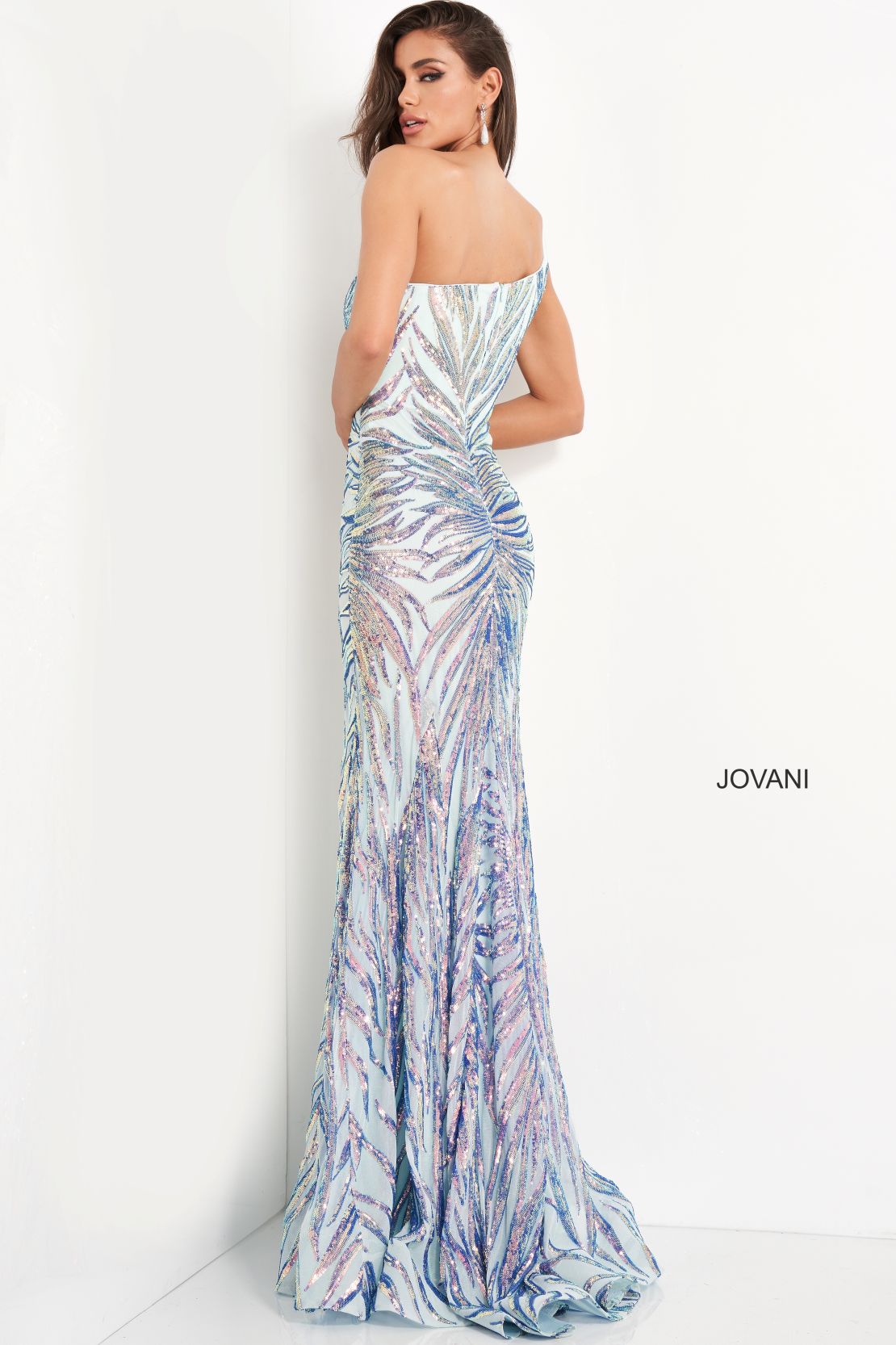 Jovani 05664 Long Prom Formal Fitted Sequin Prom Dress