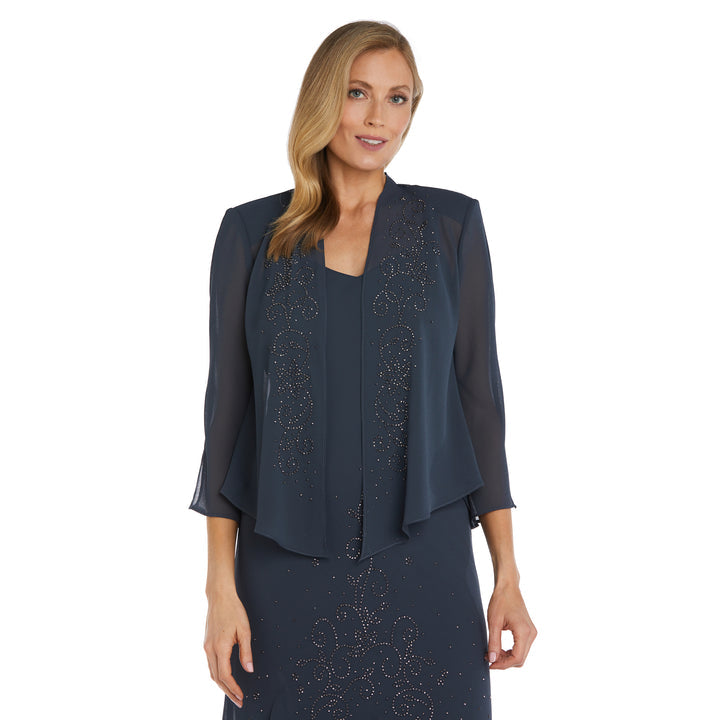 Charcoal R&M Richards 058260 Long Formal Jacket Dress for $83.99 