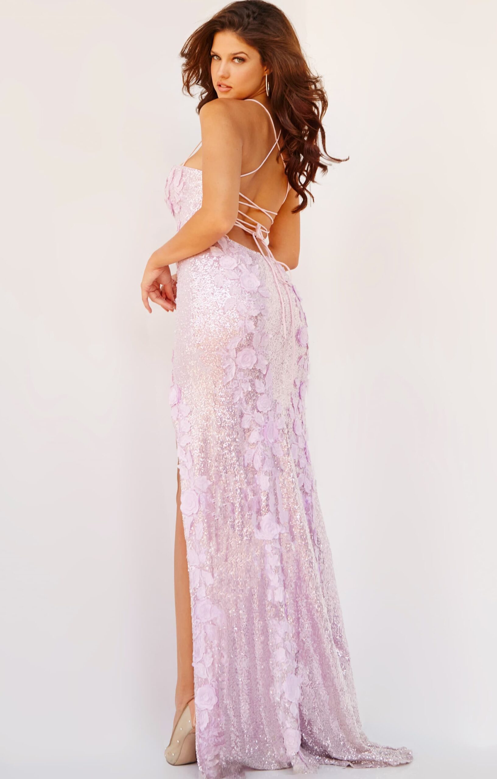 Prom Long Dress Spaghetti Strap Long Prom Gown Ice Pink