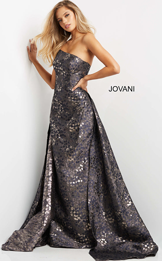 Jovani 06255 Strapless Long Evening Dress