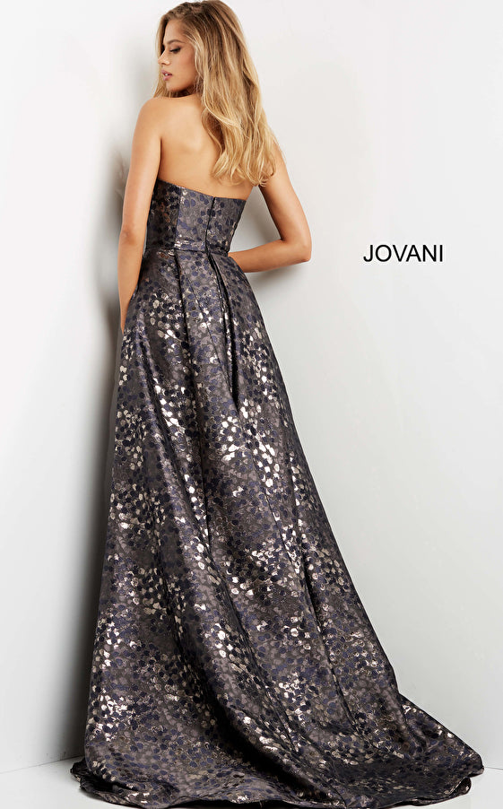 Strapless Long Evening Dress With High Split Glam Evening Dress Y45