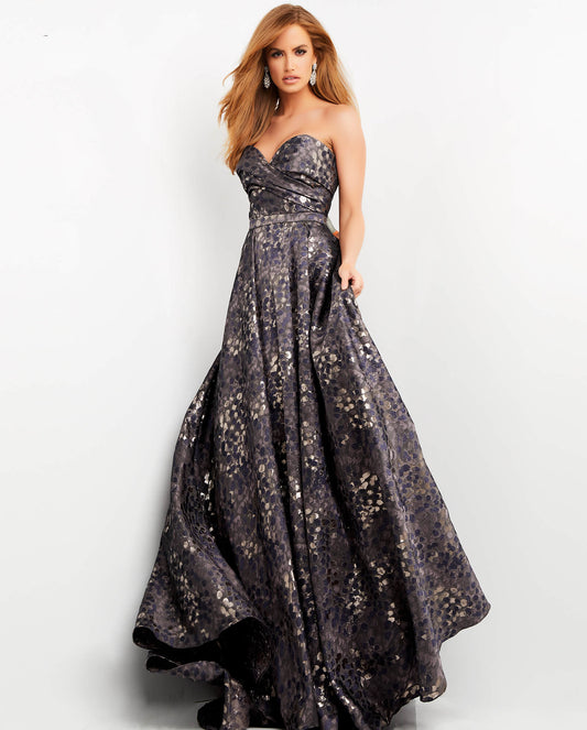 Prom Dresses Long Ruched Formal A Line Prom Dress Grey Brown