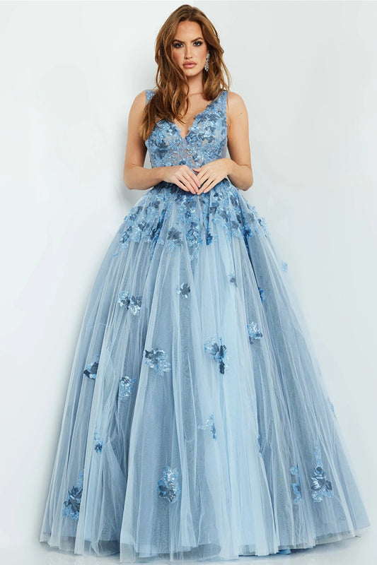 Prom Dresses Prom Long Sleeveless Ball Gown Light Blue