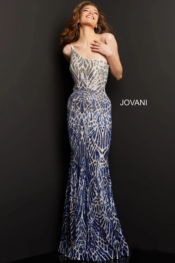 Jovani 06469 Formal Long Prom Fitted Sequin Dress