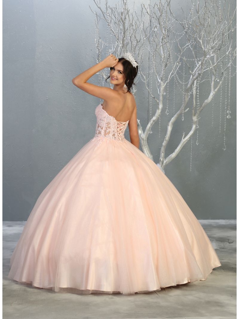 Sweetheart Floor-Length Tulle Quinceañera Ball Gown May Queen LK141