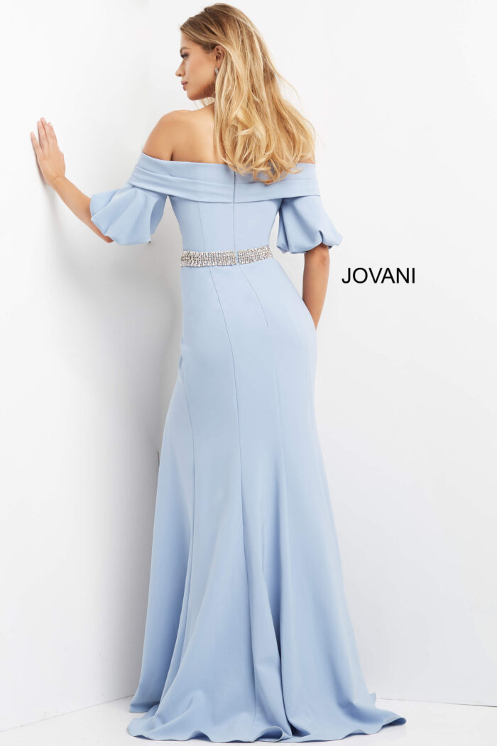 Prom Dresses Long Pleated Formal Prom Dress LIGHT-BLUE