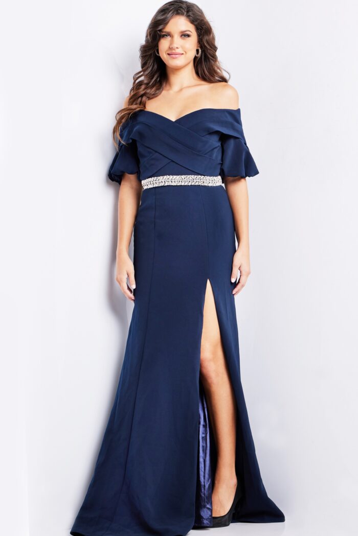 Prom Dresses Long Pleated Formal Prom Dress NAVY