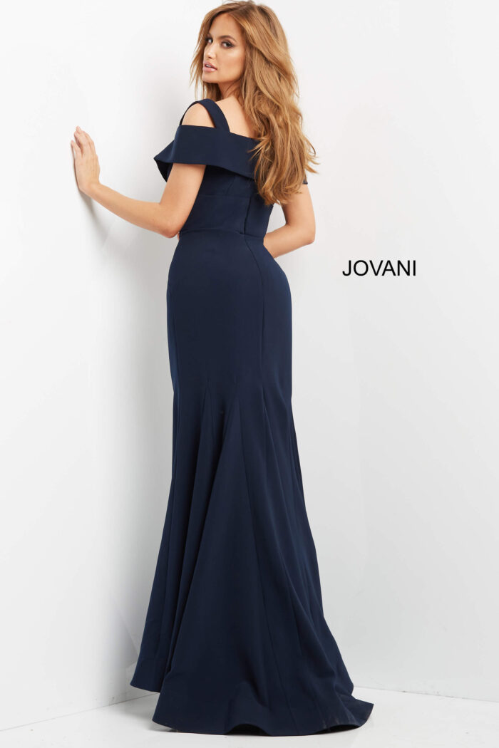 Prom Dresses Ruffle Long Mermaid Formal Prom Dress NAVY