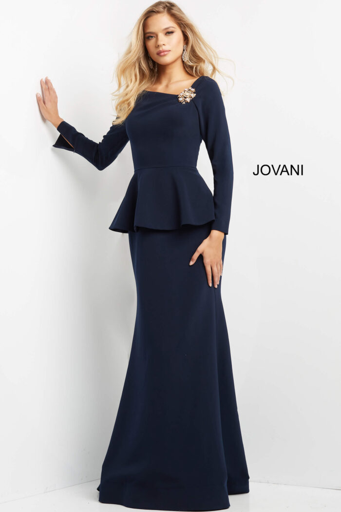 Jovani Evenings Dress 07131 Navy / 8