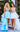 Prom Spaghetti Strap High Low Gown Light Blue - White