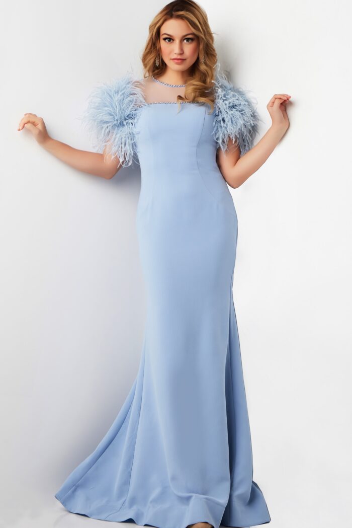 Formal Dresses Long Beaded Formal Dress LIGHT-BLUE