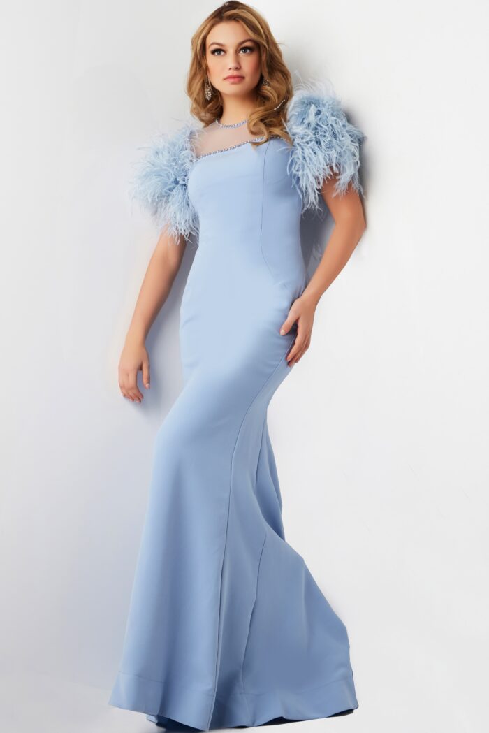 Formal Dresses Long Beaded Formal Dress LIGHT-BLUE