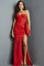Prom Dresses Long Slit Pleated Formal Prom Dress RED