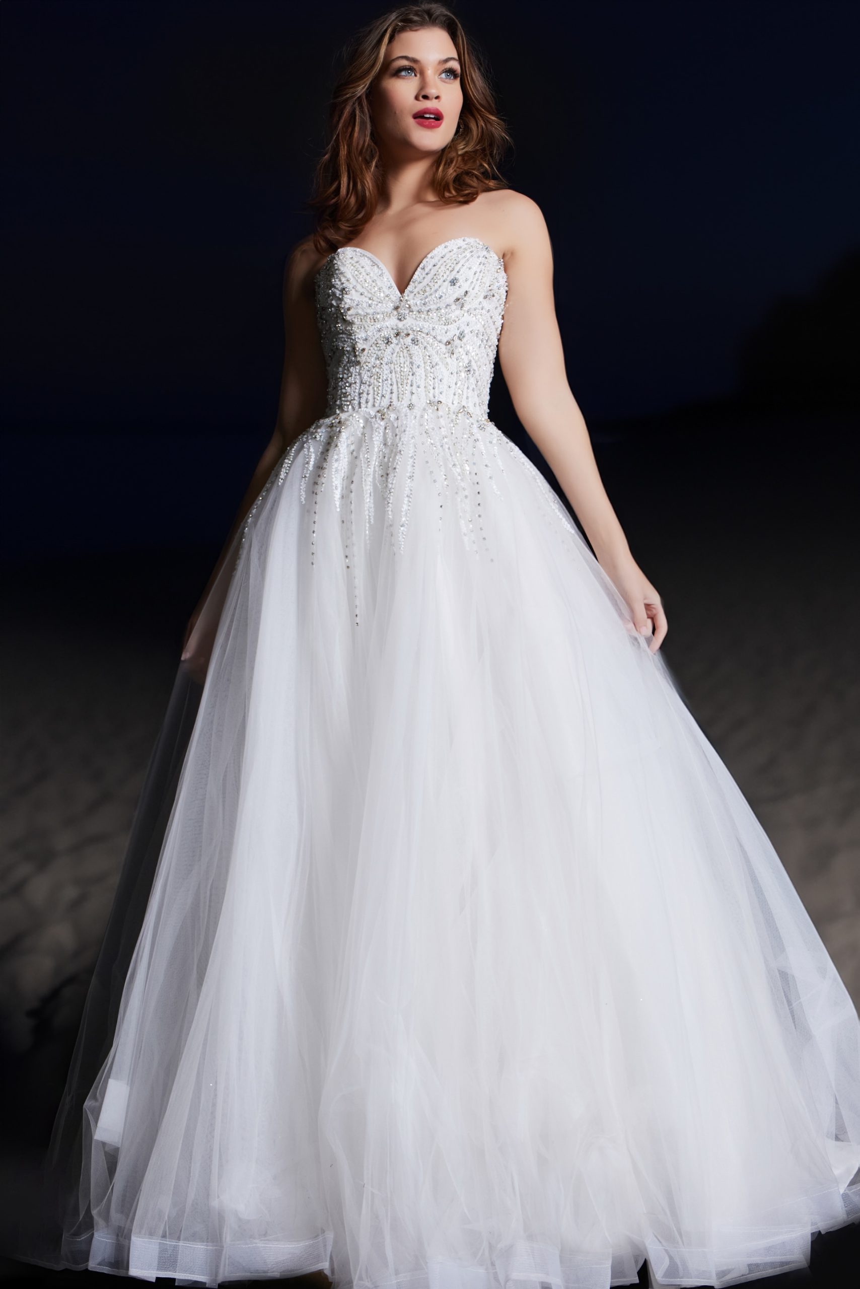 Jovani 07946 Strapless Long Prom Gown