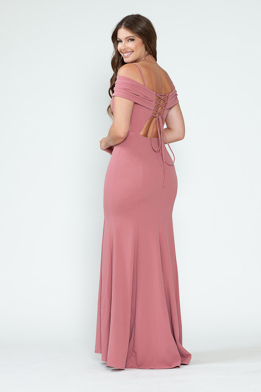Formal Dresses Long Prom Formal Fitted Dress Lenovia 5317 Mauve