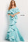 Prom Dresses Long Mermaid Ruffle Formal Prom Dress BLUE/MULTI