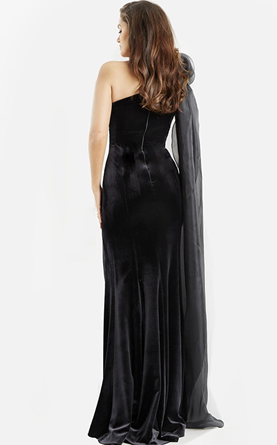 Jovani 08116 Long Formal Evening Cape Dress