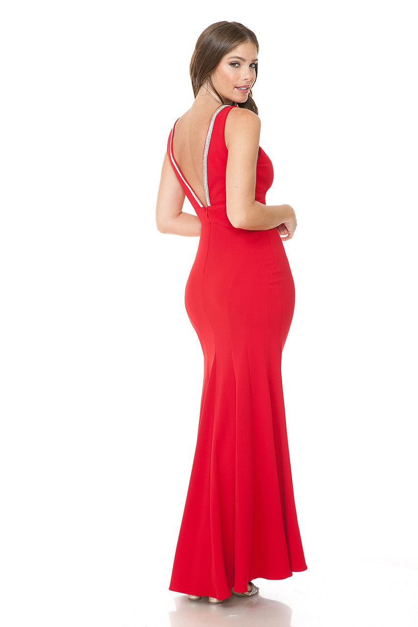 Formal Dresses Fitted Evening Formal Long Prom Dress Lenovia 5270 Red