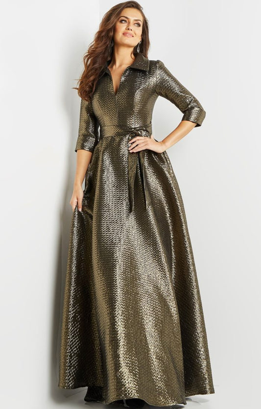 Formal Dresses Long Metallic Ball Gown Formal Dress BRONZE