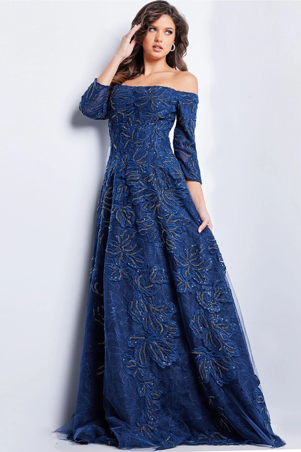 Jovani 08507 A Line Long Evening Formal Dress