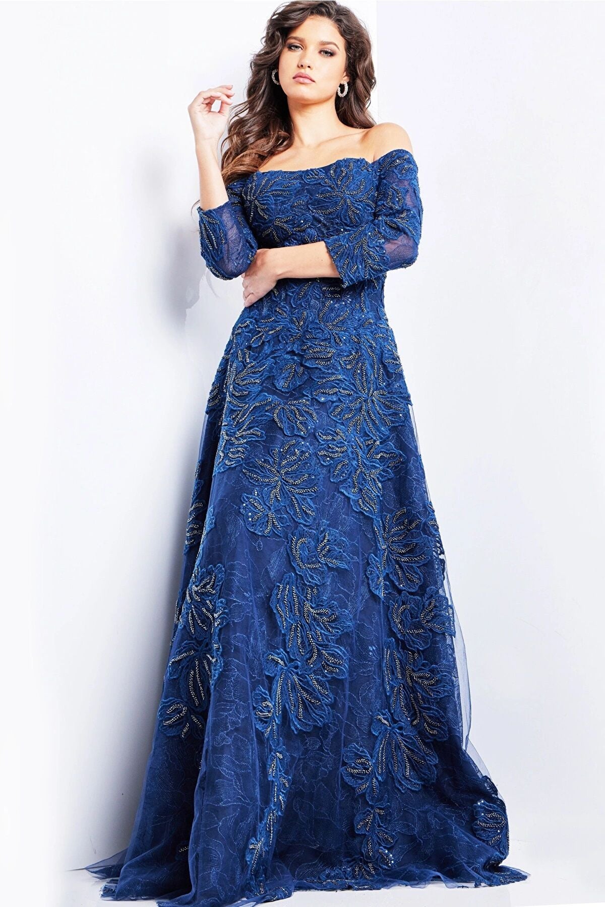 Jovani 08507 A Line Long Evening Formal Dress