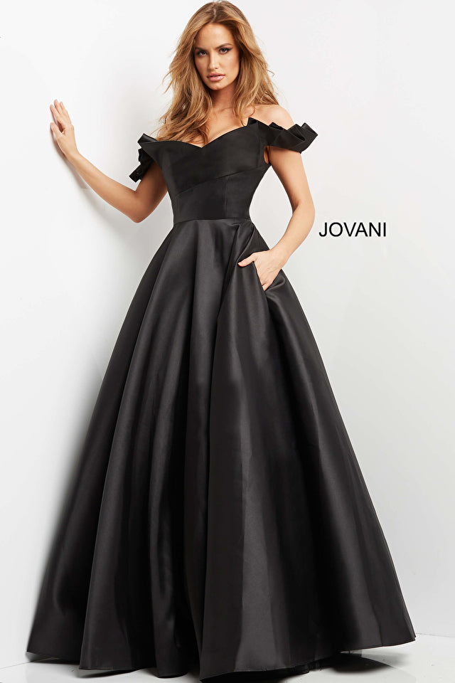 Jovani 08579 Off the Shoulder Evening Ball Gown