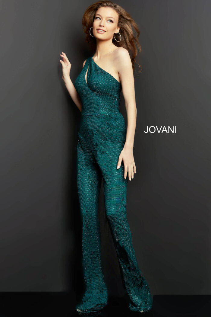 Jovani 09018 Long Formal Beaded Jumpsuit