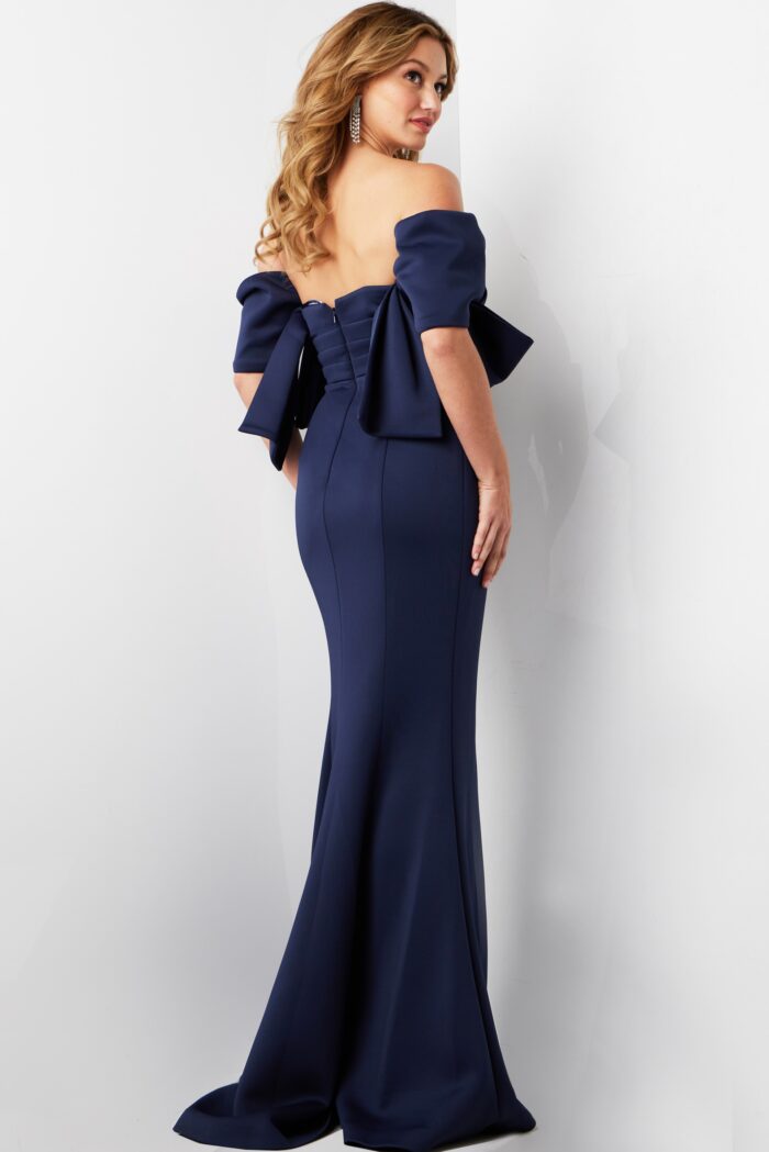 Jovani 09064 Long Fitted Mermaid Pleated Formal Dress