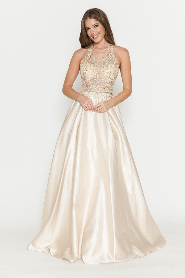 Long Prom Beaded Formal Evening Dress Lenovia 8181