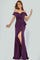 Prom Dresses Fitted Long Slit Formal Prom Dress Plum