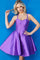Cocktail Dresses A Line Short Cocktail Dress  Purple