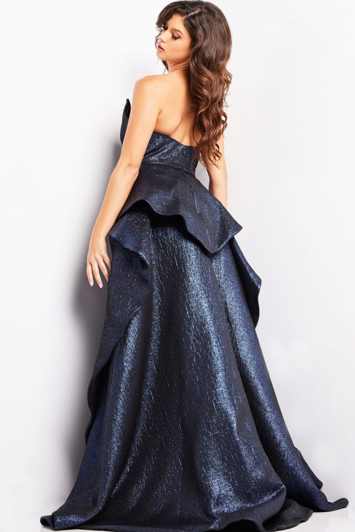Jovani 09481 Long Metallic Ball Gown Formal Dress