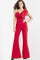 Jumpsuit Long Fitted Evening Formal Jumpsuit Red