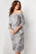Cocktail Dresses Short Pleated Metallic Cocktail Dress Silver/Grey