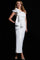 Prom Dresses Tea Length Ruffle Formal Prom Dress Ivory
