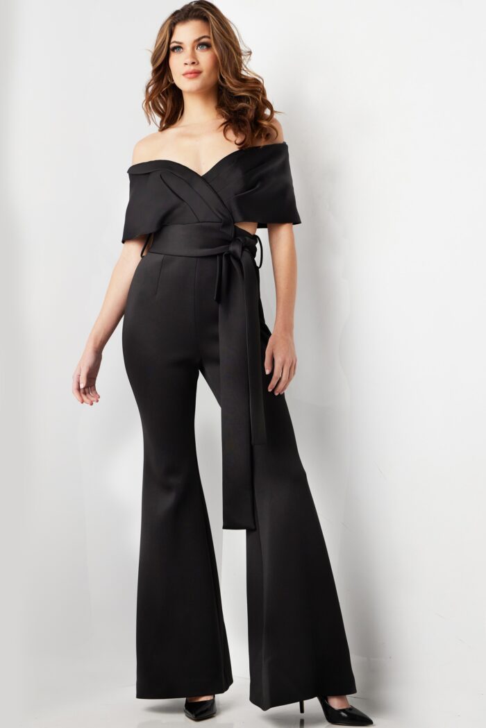 Jumpsuit Long Formal High Waist Jumpsuit  Black
