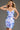 Cocktail Dresses Short Printed Sequin Cocktail Dress White/Blue