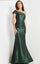 Prom Dresses Long Mermaid Fitted Metallic Formal Prom Dress Green